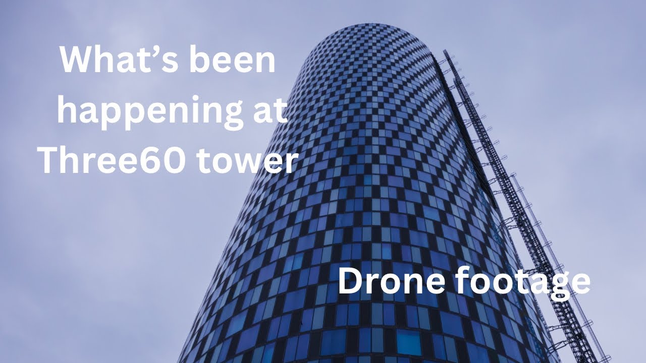 Three60 tower in Manchester summer 2023 drone footage