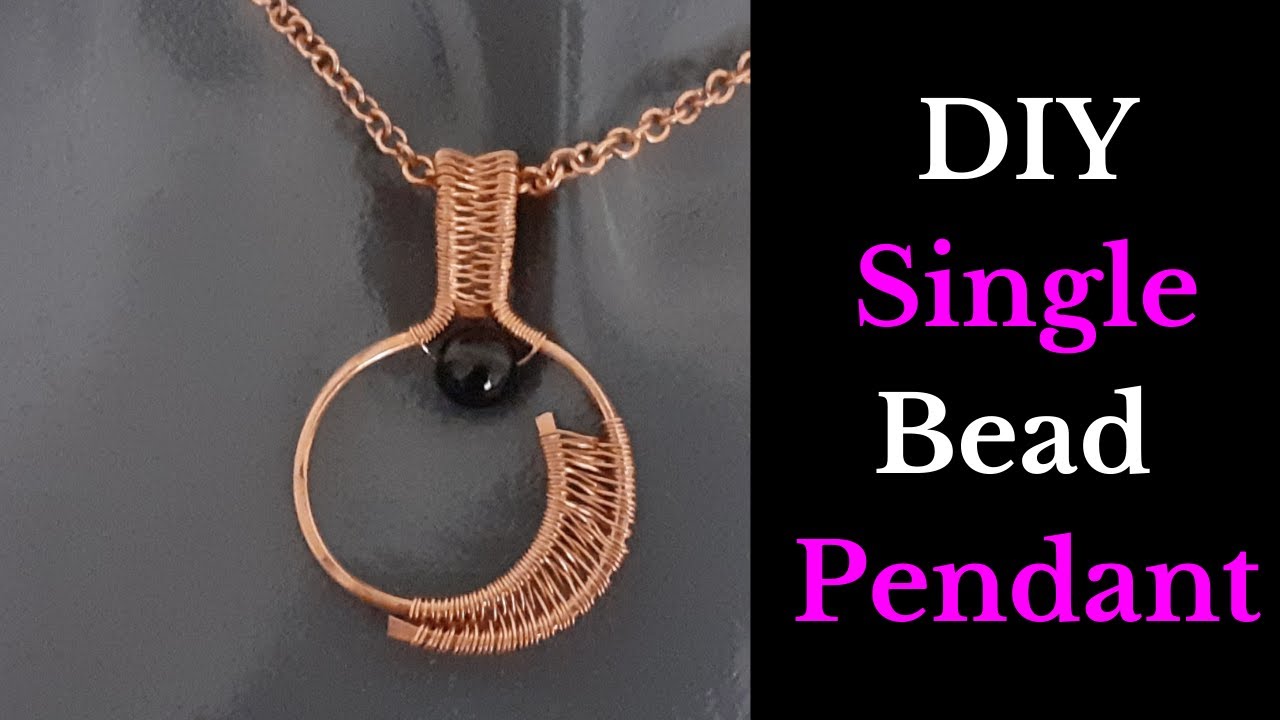 DIY Single Bead Wire Weave Pendant Tutorial | Gemstone Bead Pendant | Wire Weave Pendant Tutorial
