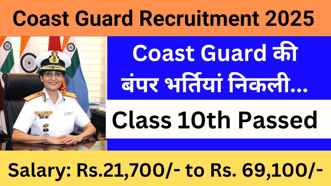 Mumbai Coast Guard Sweeper Recruitment 2025 - 10h Pass Jobs (Offline)