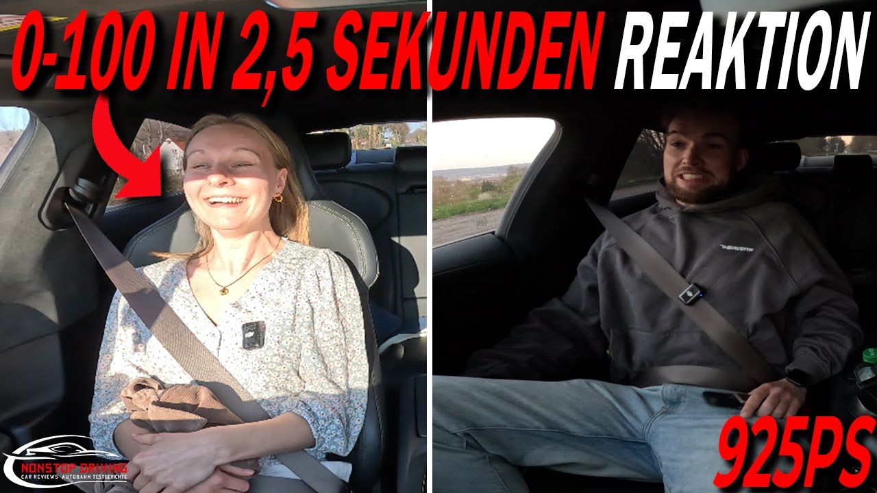 AUDI RS e-tron GT Performance 0-100 Reaktionen | 0-100 in 2,5 Sekunden
