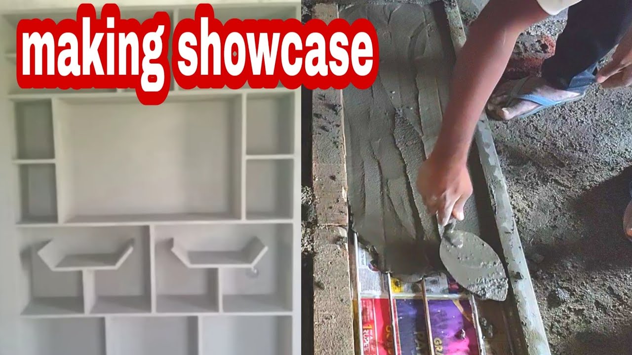 Making Indian Showcase Designs//How To Making Cupboard Designs/Cement,Sand And 6 Mm Steel Rods{54}