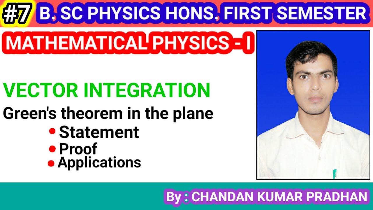 VECTOR INTEGRATION: Green's theorem in the plane (statement, proof and applications)