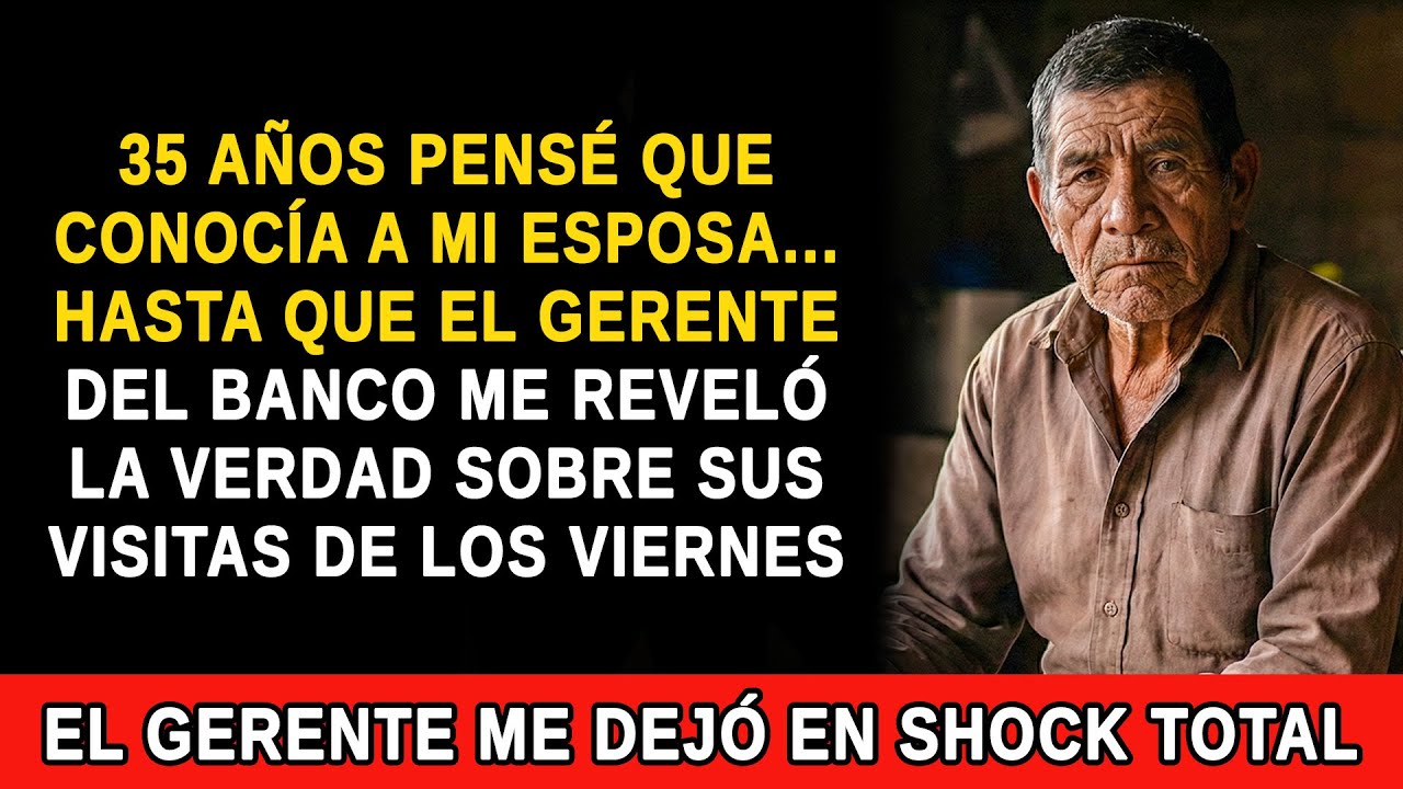 Mi esposa fue al banco todos los viernes durante 35 años. Cuando murió, Ayer descubrí por qué...