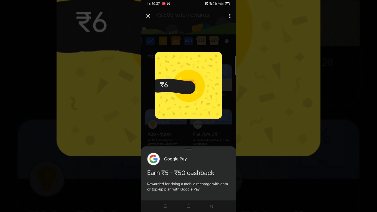 Google pay recharge 5-50 cashback offer today