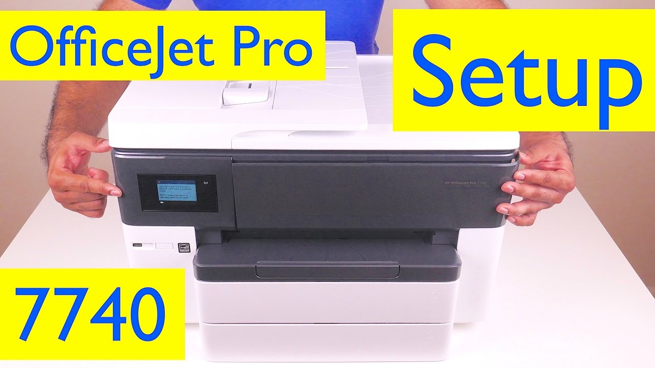 Распаковка и настройка HP OfficeJet Pro 7740 — беспроводной широкоформатный МФУ