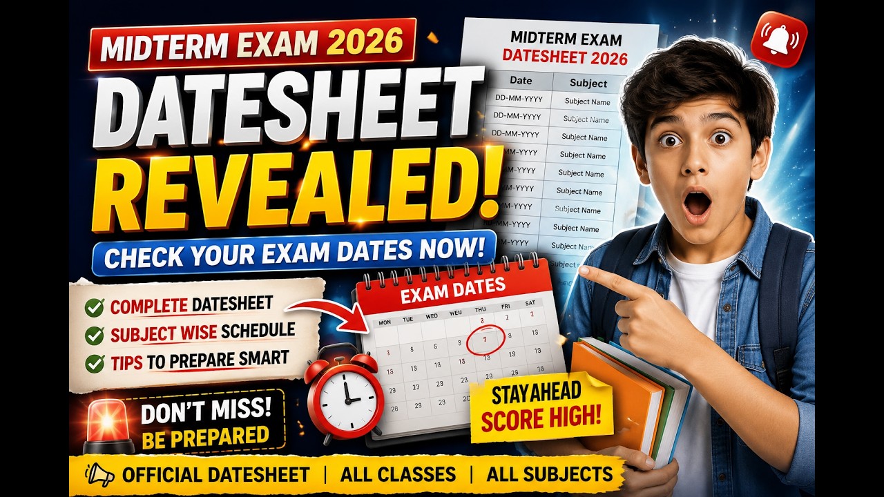 VU Midterm datesheet 2026 kab aiye gi | Midterm Datesheet Latest News | vu datesheet guidance #vu