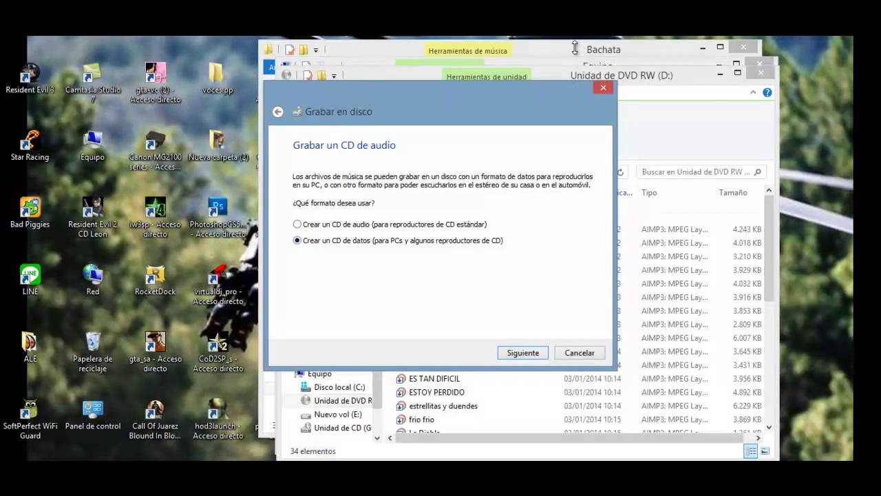 como quemar un cd mp3 sin ningun programa solo desde windows paso a paso