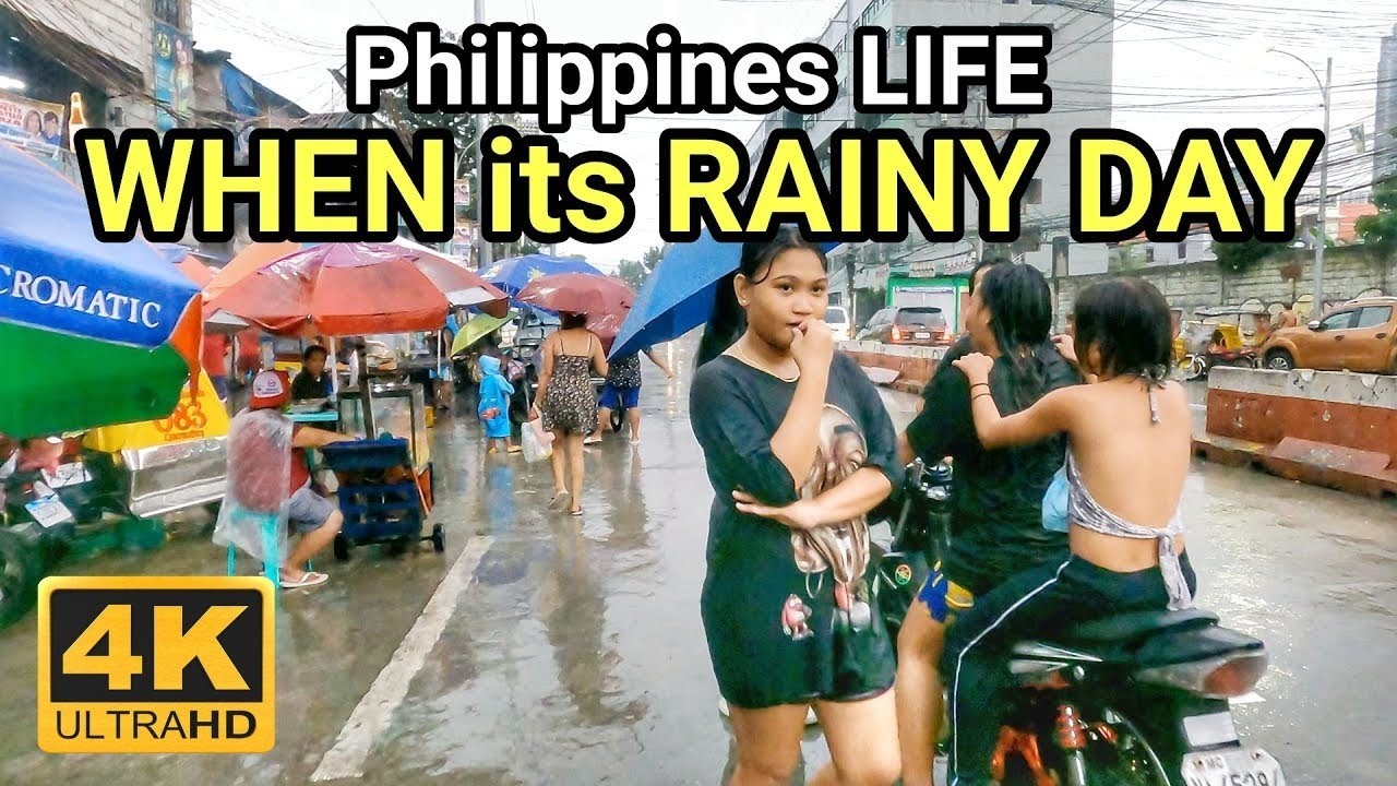 REAL LIFE SCENES WHEN its RAINY DAY | WALKING at Pinyahan Philippines [4K] 🇵🇭
