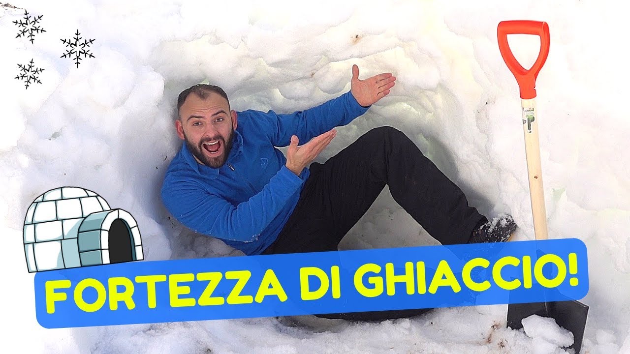 HO COSTRUITO UN FORTINO SULLA NEVE! *sopravvivere nella natura*