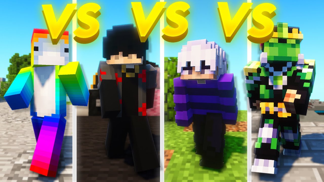 Bedwars 1v1v1v1 vs Jooonah, TheLaSteve & Kysiek