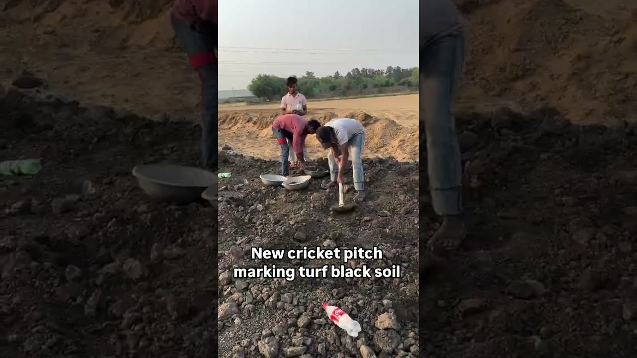 New cricket pitch making truf black soil 