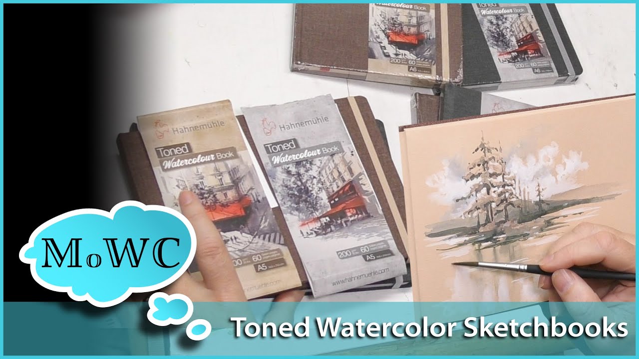 Обзор и демонстрация альбома для акварели Hahnemühle Toned