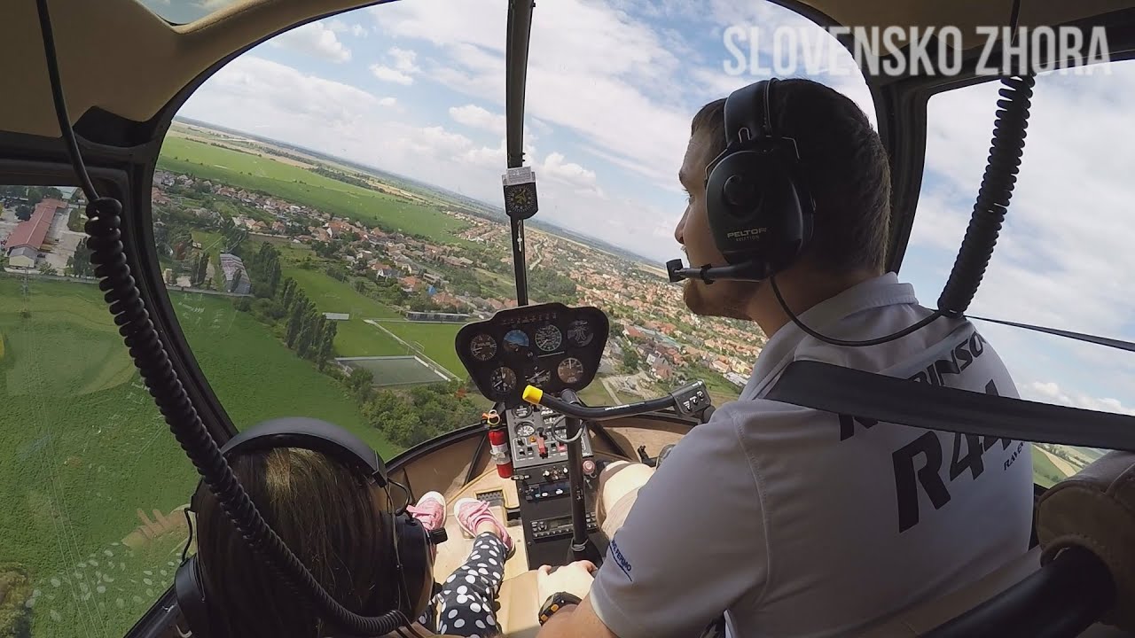Let vrtuľníkom Robinson R44 - Vyhliadkový let vrtuľníkom