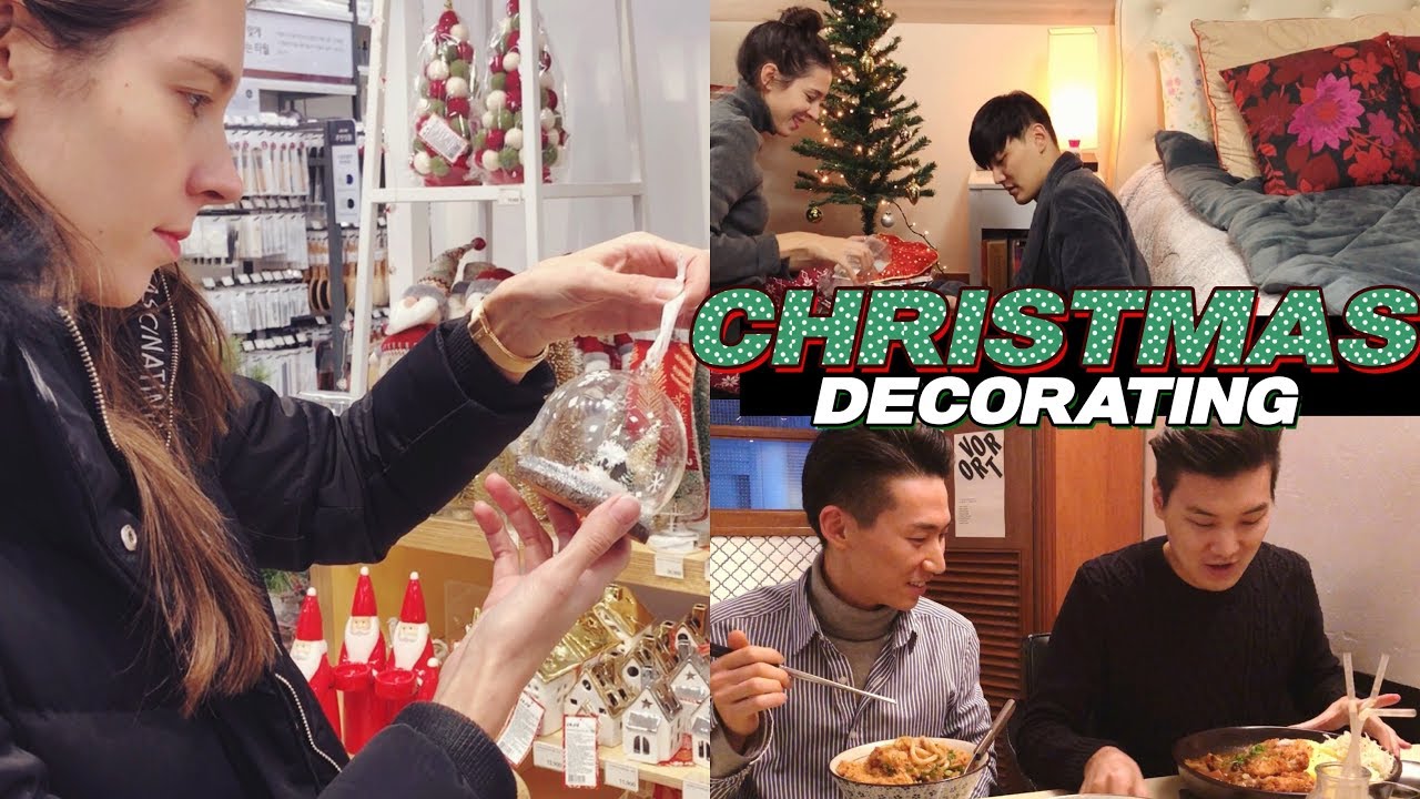 VLOG: Christmas Decorating 🎄 | Hanging w/ Friends & Family 국제커플 브이로그 크리스마스 장식