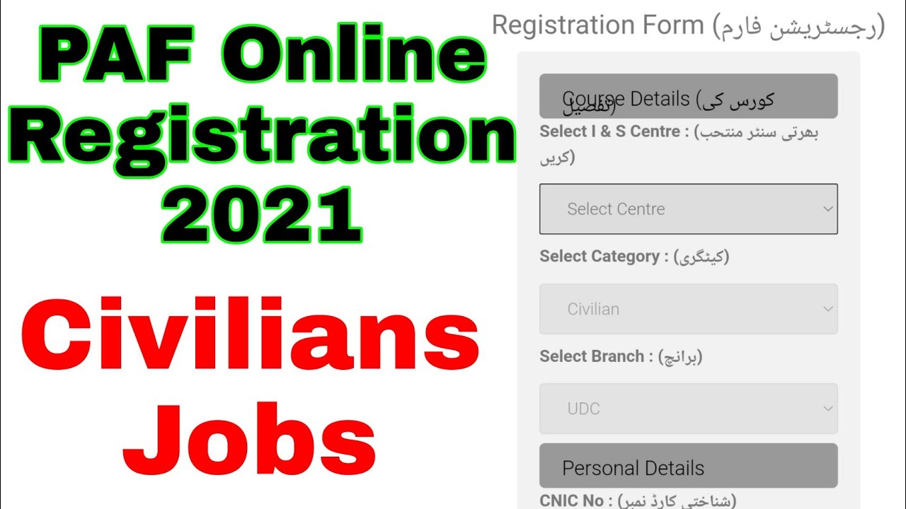 PAF Online Registration 2021 | How To Apply Online In PAF Civilians Jobs 2021 | Pakistan Airforce |