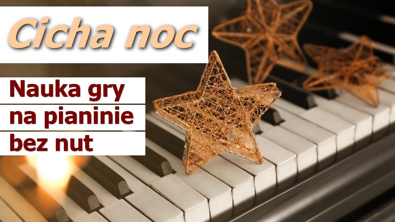 Nauka gry na pianinie - Kolęda - Cicha noc (Synthesia)