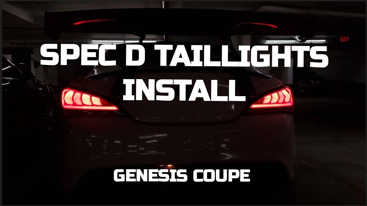 Установка задних фонарей SPEC-D [GENESIS COUPE]