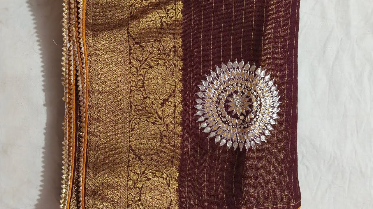 New gotapatti saree design collection #saree #sareelatestdesign #sareepattern #new disign saree
