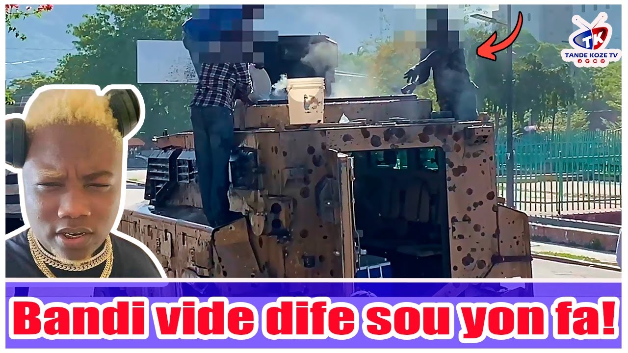 Bandi Izo yo voye koptèl sou yon cha e sou chanmas yo oblije vin etènn dife a