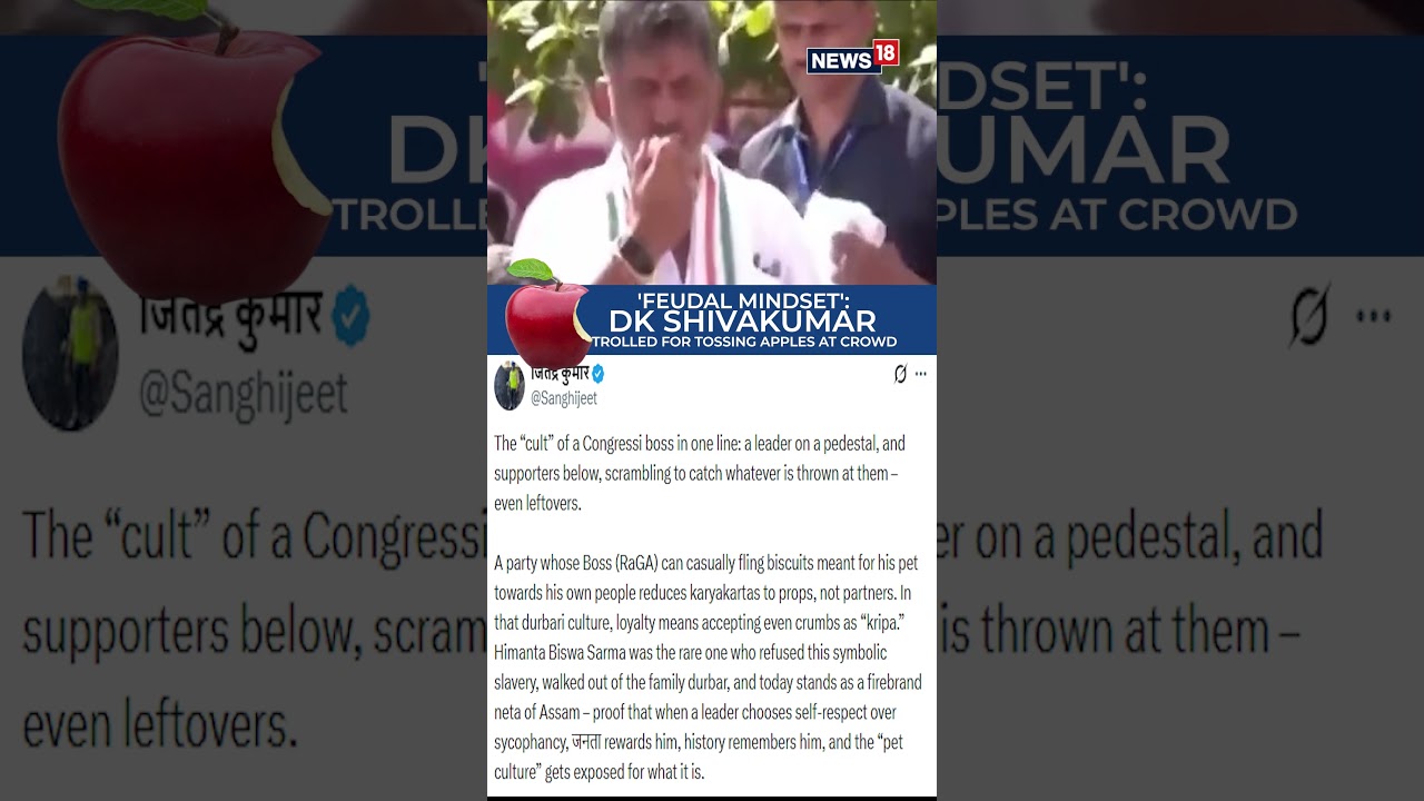 Karnataka CM DK Shivakumar Faces Backlash Over Apple-Tossing Incident at Public Event | N18S