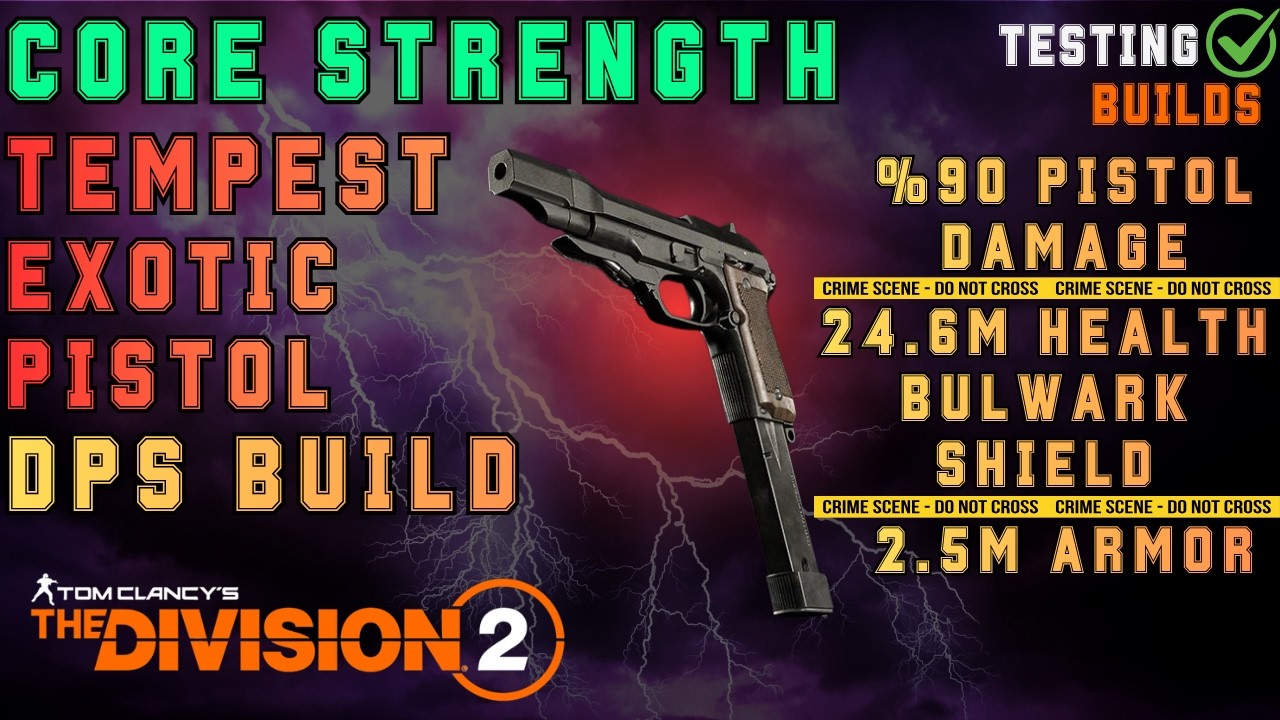 Core Strength & Imminence Armaments Tempest Pistol DPS Tank Build with Ninjabike - The Division 2