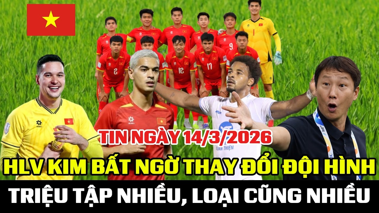 TIN 14/2: HLV KIM BẤT NGỜ THAY ĐỔI ĐỘI HÌNH , TRIỆU TẬP NHIỀU NHƯNG LOẠI CŨNG NHIỀU, NHM NGẠC NHIÊN