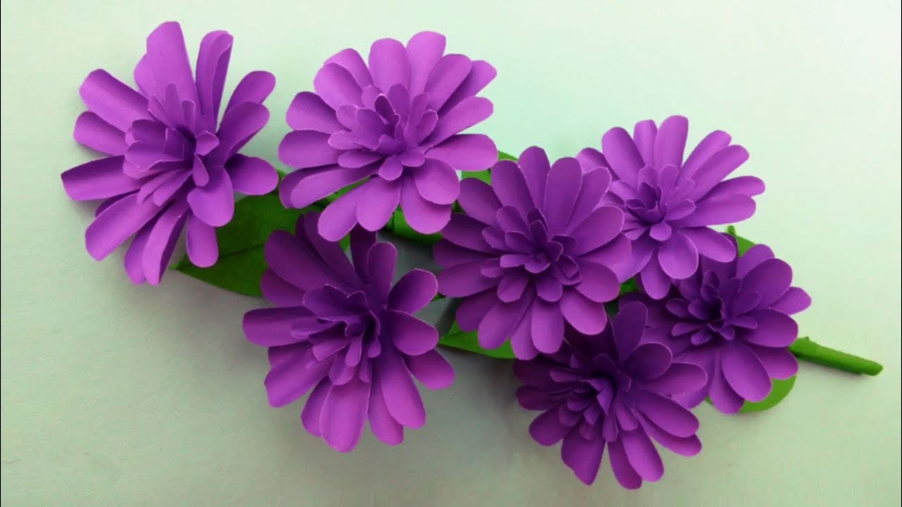 Handmade Paper Crafts | Easy Paper Flowers | Flower Making | DIY Home Decor