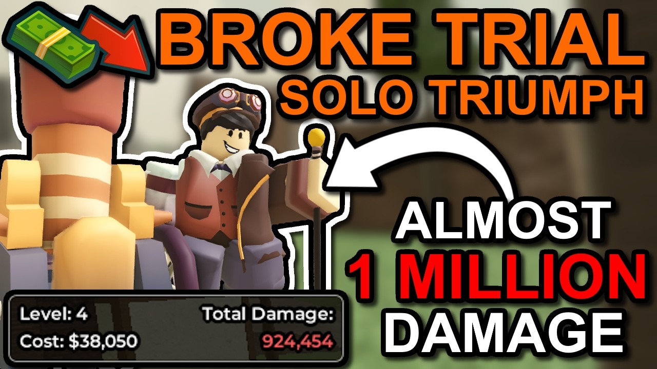 Broke Challenge Trial SOLO Triumph with OP Firework Technician! (TDS Roblox)