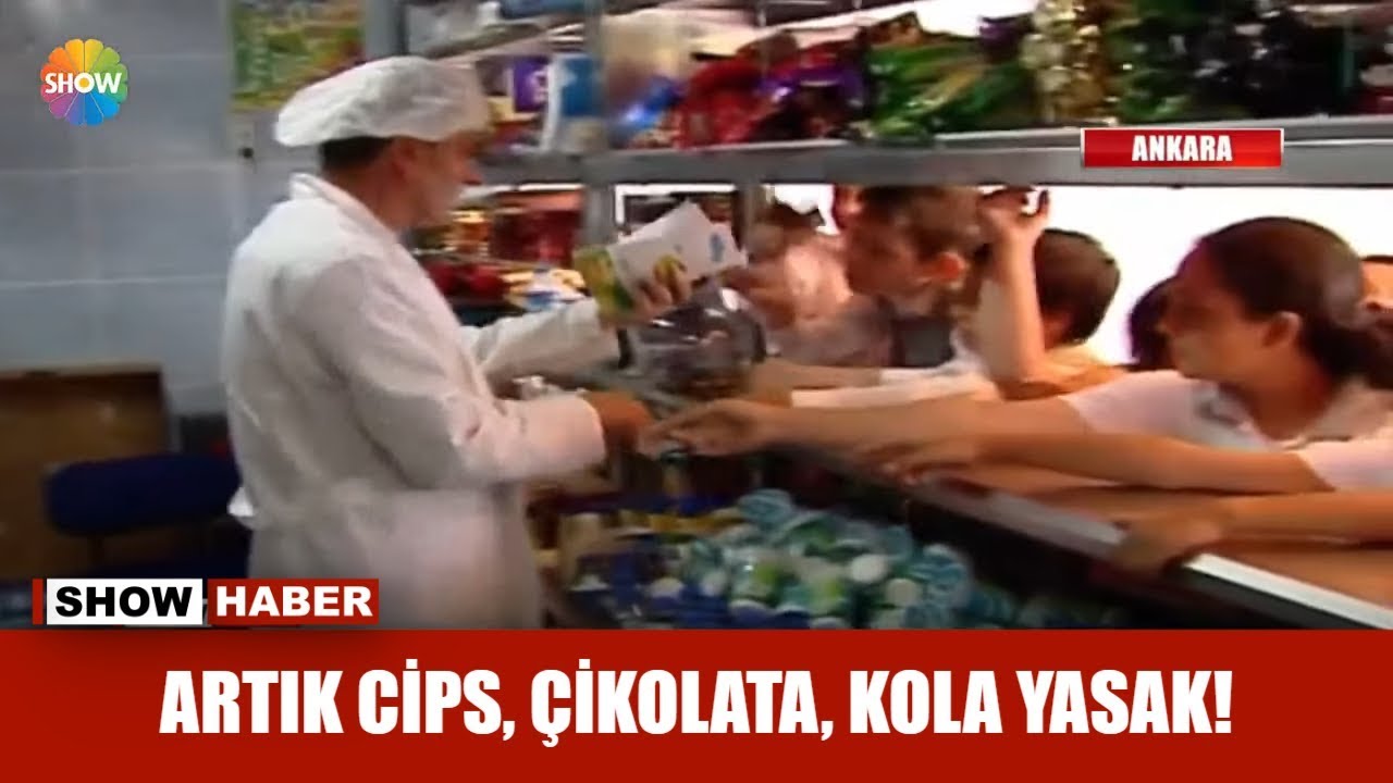 Artık cips, çikolata, kola yasak!