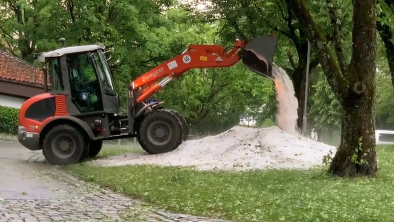 Schweres Hagelunwetter in Oberhaching bei München am 22.6.2021