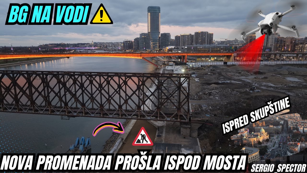 Beograd na vodi spojen sa Karađorđevom, Ispred Skup&scaron;tine novi &Scaron;atori, Nova Promenada i Bina #beograd