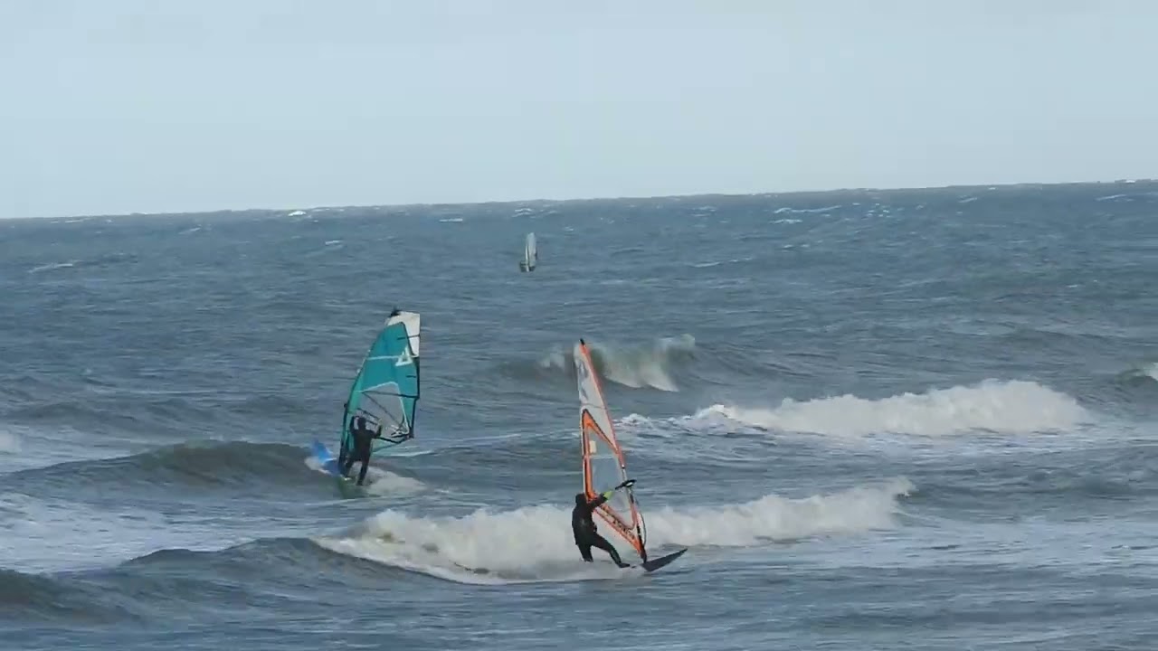 Windsurfing Cold Hawaii with friends, October 2025