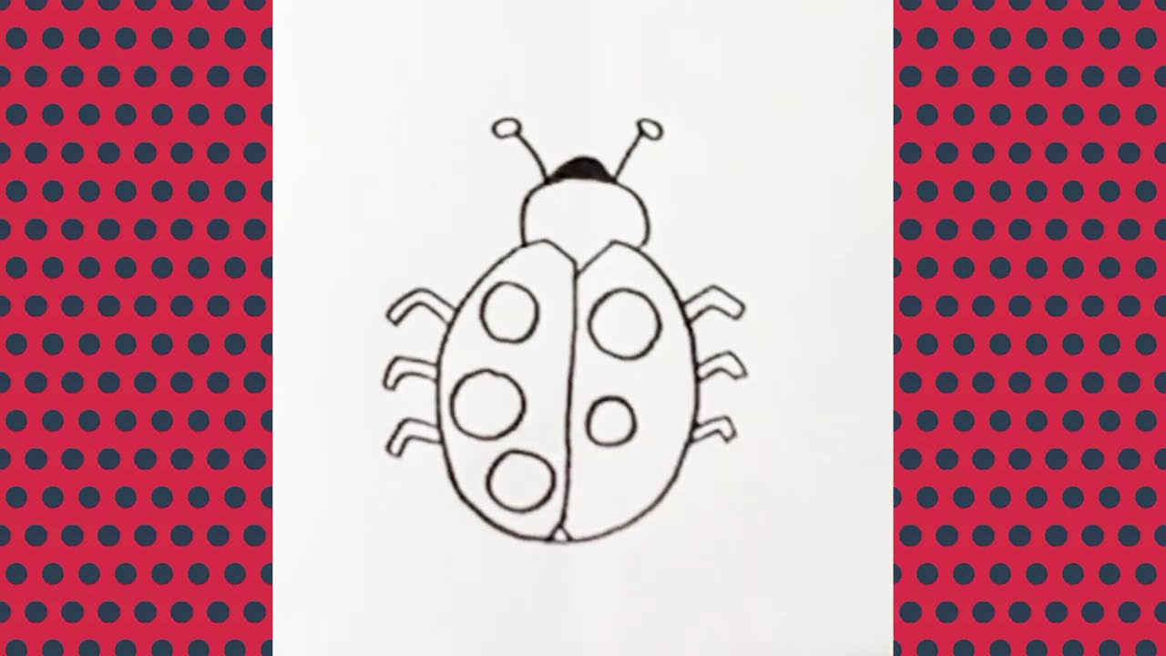 HOW to make a ladybug easy step by step|easy ladybug darwing