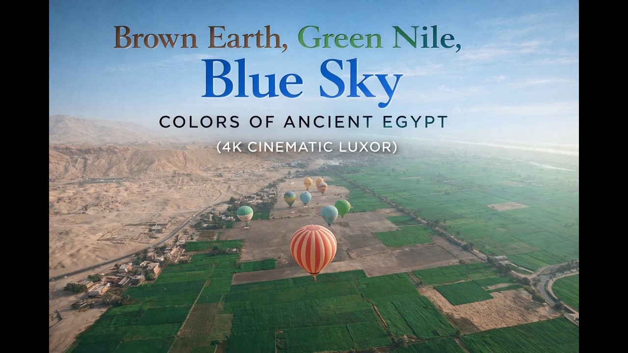 Brown Earth, Green Nile, Blue Sky: Colors of Ancient Egypt (4k CINEMATIC LUXOR)