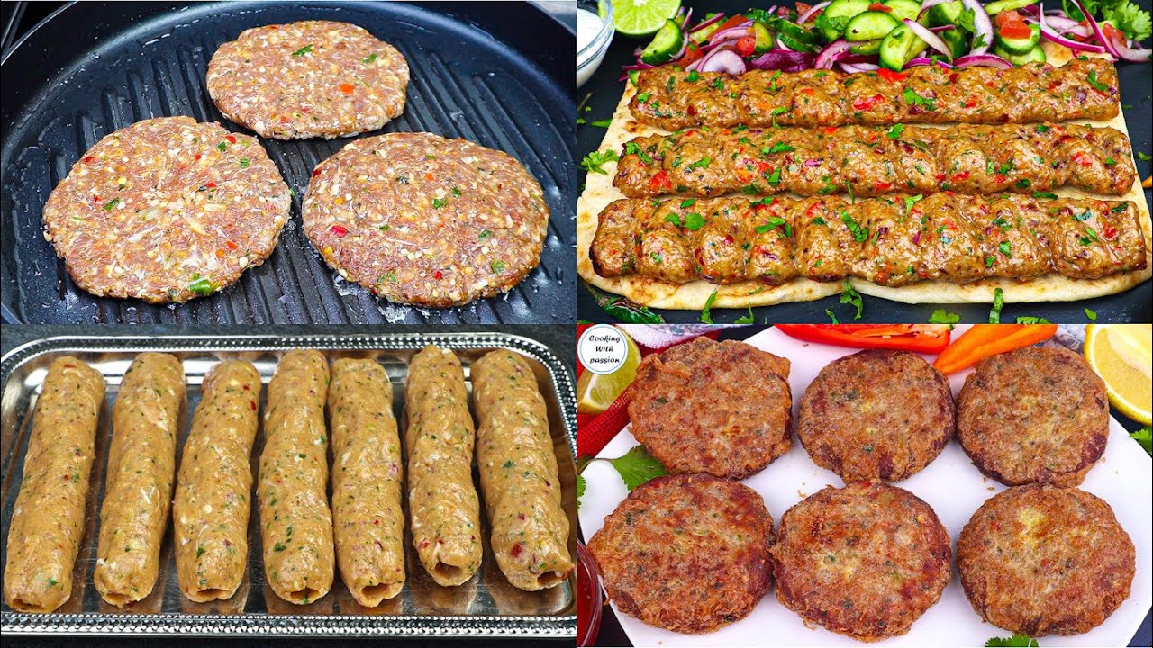 Куриный кебаб Сикх, Новый турецкий кебаб, Кебаб с говяжьим сыром, Кебаб из курицы Алоо / Котлеты,...