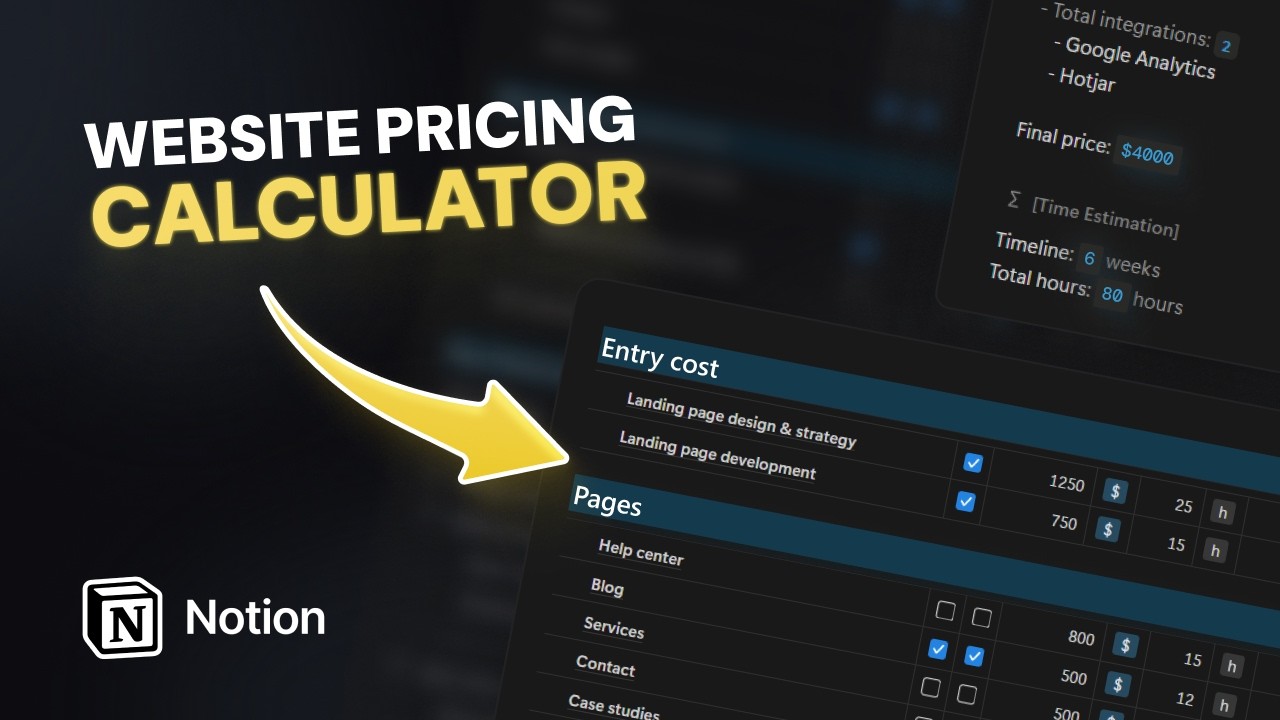 How to Price Web Design Projects in Notion [NEW 2025 STRATEGY]