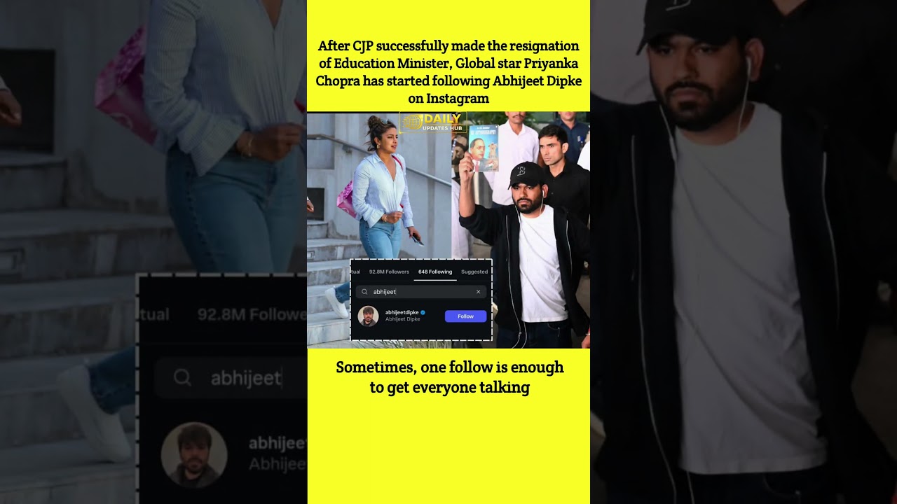 Priyanka Chopra Follows Abhijeet Dipke on Instagram After CJP Success
