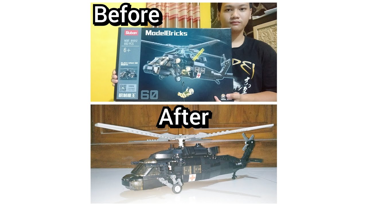 Build & Review Lego (Sluban) Black Hawk Helicopter M38-B1012 From China