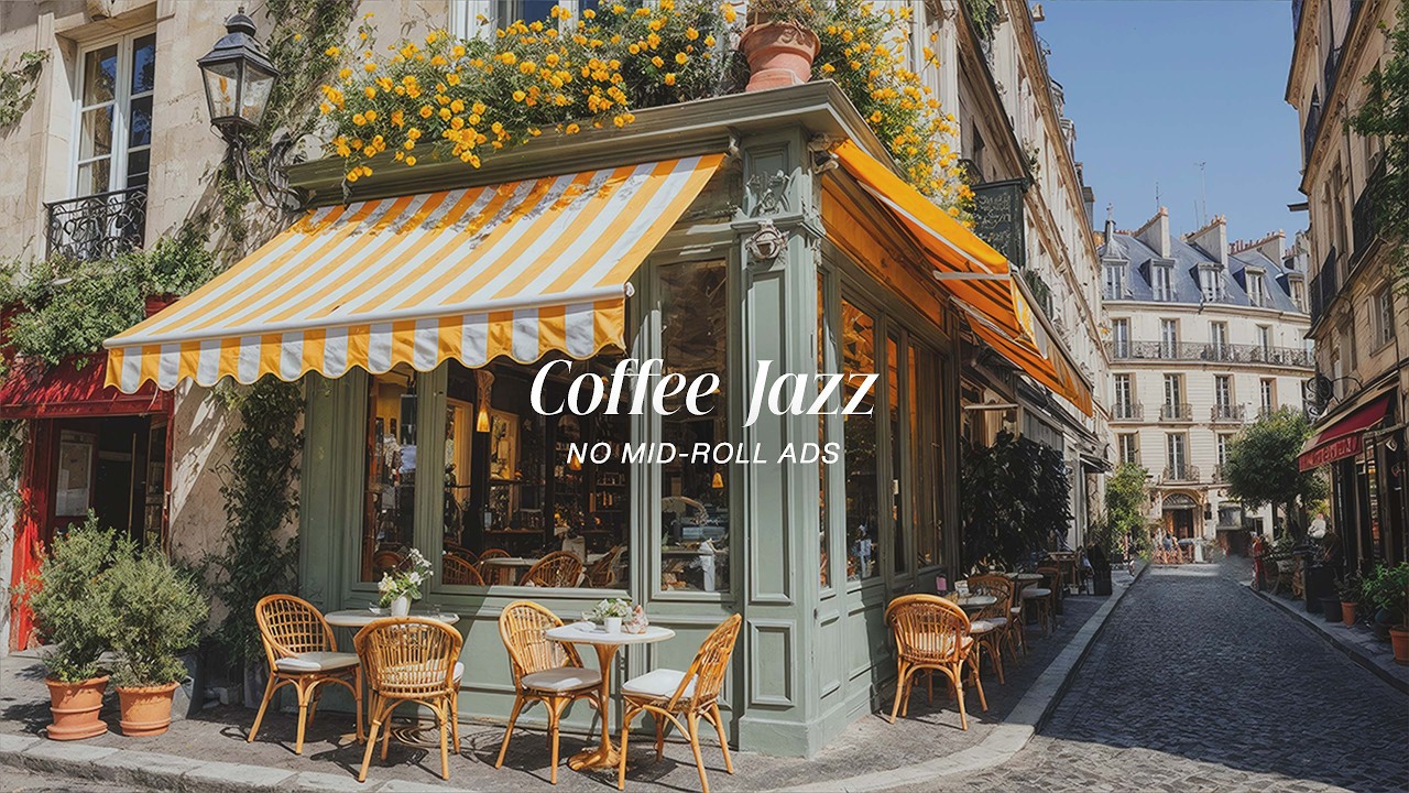 Relaxing March Spring Jazz 🌸 Cozy Coffee Shop Ambience for Mood Booster, Study in Season Change