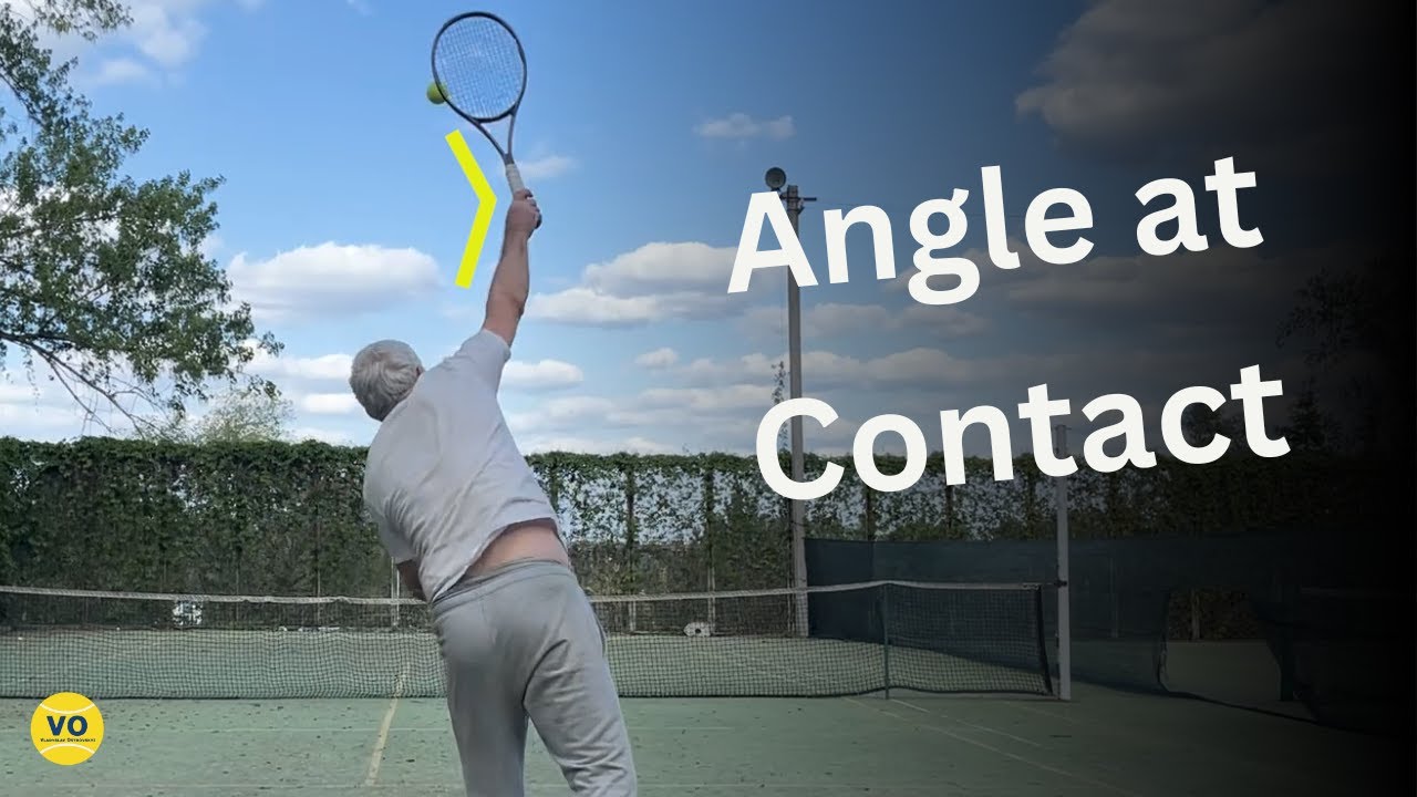 The Angle at Contact in the Tennis Serve
