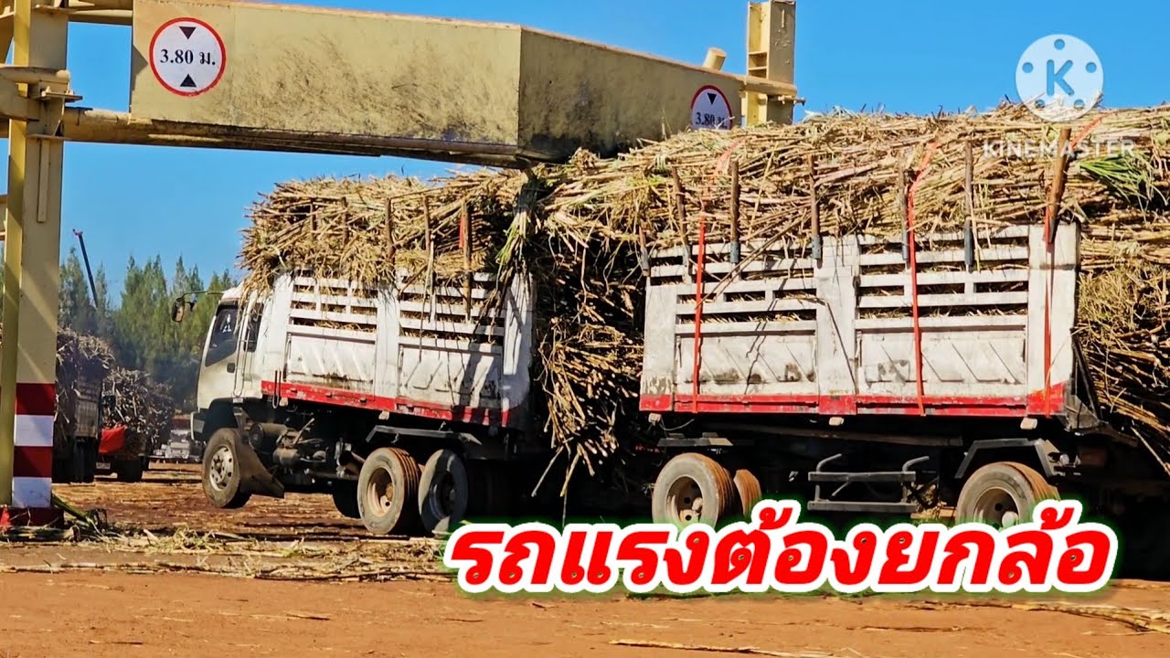 มาดูสิบล้อพ่วงคันนี้เข้าคานปาดสายรัดขาดสี่เส้นเลย