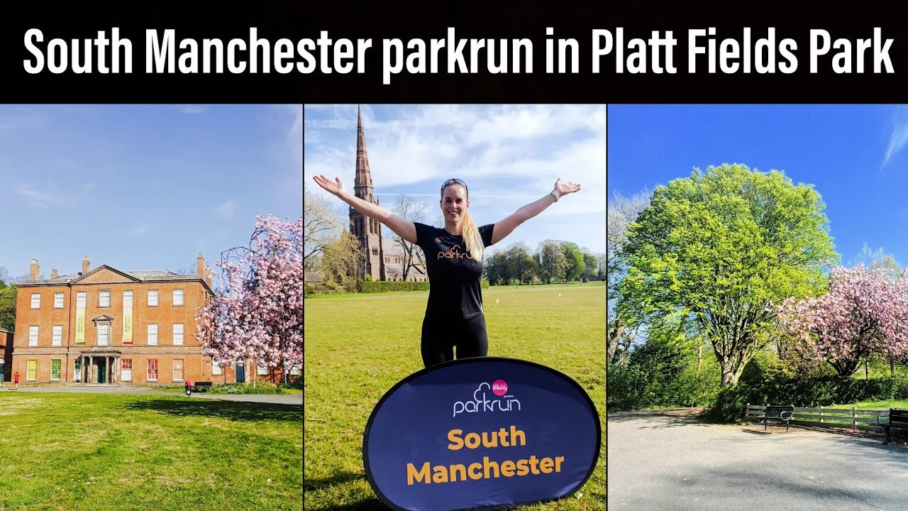 Забег parkrun South Manchester в парке Platt Fields.
