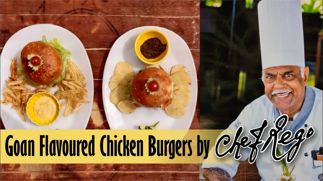 Goan flavoured chicken burgers by Chef Rego from Goa