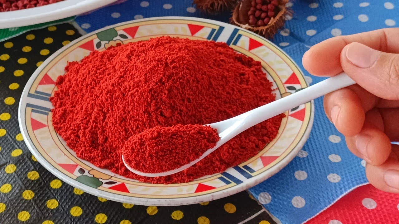 Como Fazer Coloral Com Semente de urucum [PASSO A PASSO] No Liquidificador Colheita de urucum