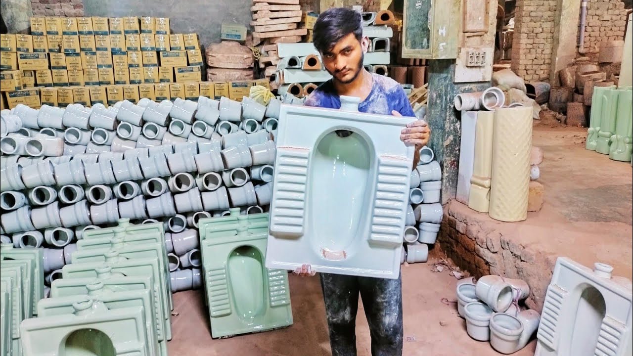 Ceramic Toilet Seat Manufacturing Process in Factory | How Commodes Made in 2023 #amazingworks