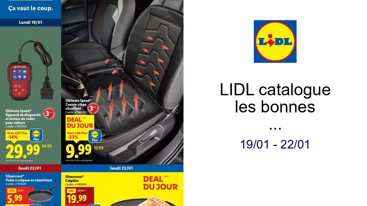 LIDL catalogue les bonnes affaires de la semaine 19/01 - 22/01