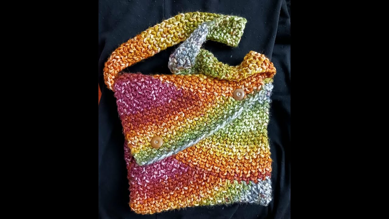 Owl Eye Short Row Purse or Hand Bag  Loom Knit