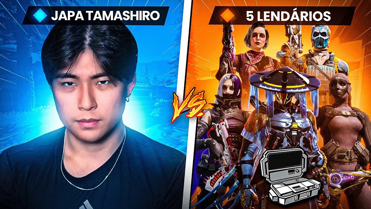 JAPA TAMASHIRO vs 5 LENDÁRIOS NO LOCALIZAR E DESTRUIR DO COD MOBILE! (1vs5)