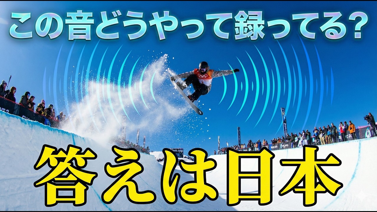【日本が独占】オリンピックの「音」は全て日本製。選手の息遣いまで届ける日本のマイク技術。28年間も日本が独占していた。