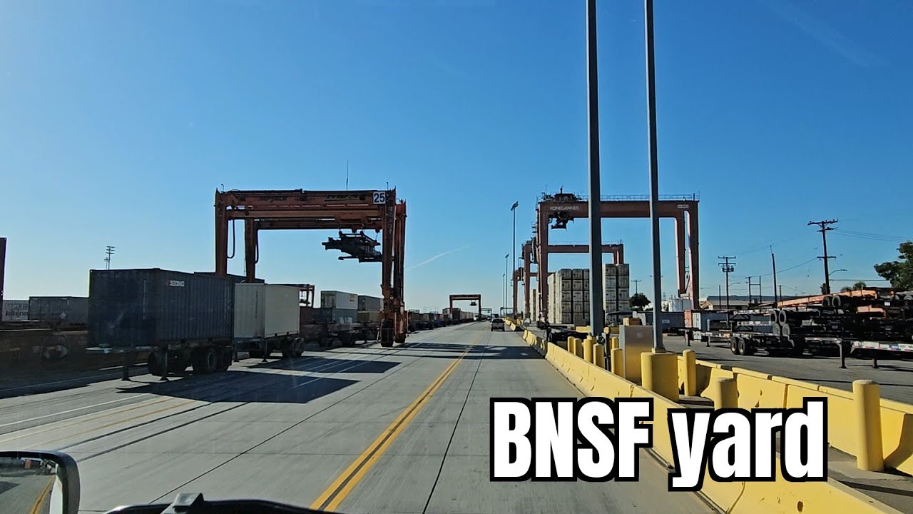 Driving to BNSF train yard, Commerce California.